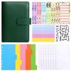 A6 Macaron PU Leather Zipper Budget Notebook with Detachable Loose-Leaf Pages