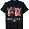 Happy Meowentine's Day Funny Valentine's Day Cat Lover Gifts Cotton Men T Shirt