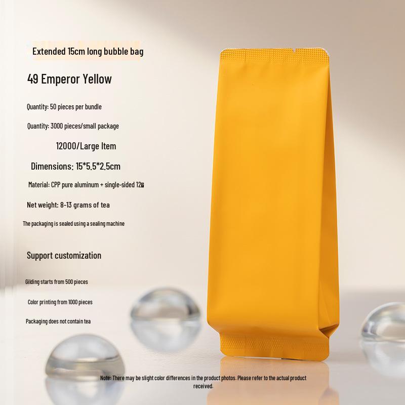 8g Extra Thick Aluminum Foil Tea Bag for Yancha, Phoenix Dancong, Black Tea & Rougui