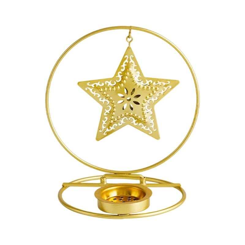 

Decorative Incenses Burners Metal Cones Incenses Holder for Yoga Aromatherapys Golden Censers Table Ornament Home Decors