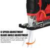 12V 5600RPM 70mm 6 Speed Adjustable Woodworking Power Tool 45 Degree Tilt AnglePortable Cordless Jig Saw Electric Jigsaw