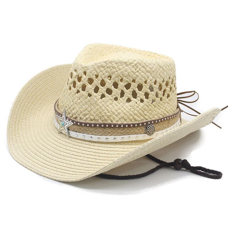 Westerse Cowboyhoed Panama Strohoed Holle Jazzhoed Lente Zomer Reizen Vizier Strandhoed