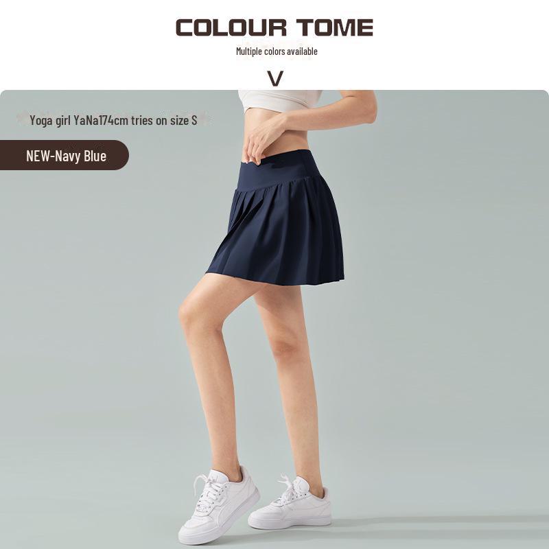 SZ Plissee Lycra Yogarock: Anti-Expositions-Tennis- und Badminton-Skort für Fitness und Laufen