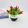 Chili Plastic Cherry Fruit Bonsai With Realistic Design Home Decoration Event