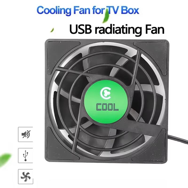 USB Mini Fan Cooling Fan DC 5V for PC TV Box Set Top Box Fan Silent Radiating 80x80x25mm With 30cm Cable