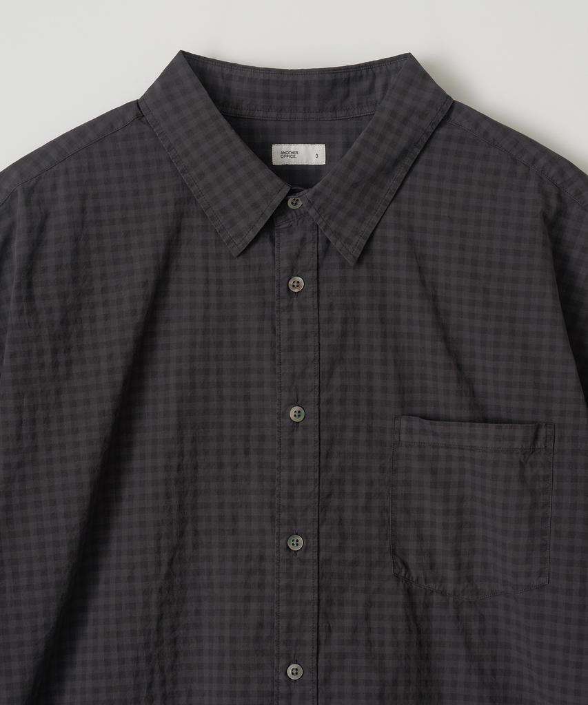 ANOTHER OFFICE Huge Garment Gingham Check Shirt (Sumi)