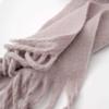 Versatile mohair solid color scarf women's winter thickening simple warmth enlarged shawl scarf