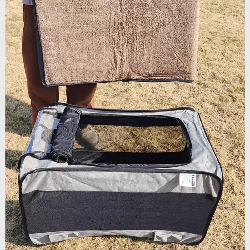All-Season Cat Maternity Tent Foldable Pet Carrier with Privacy Cover Portable Isolation Cage for Travel Breathable Cat House