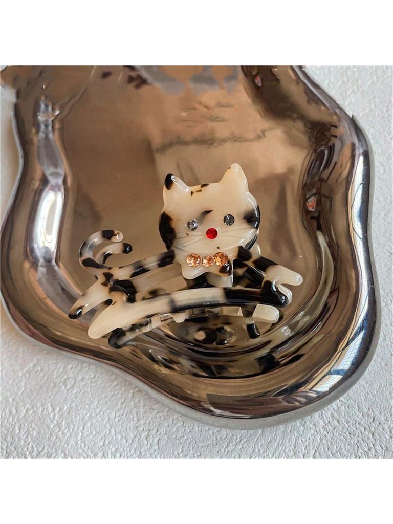 1 Kätzchen Haarklammer Neu Essigsäure Haarspange Mädchen süß mittelgroße Haiklammer Diamant Kätzchenklaue Kopfschmuck Haarklammer