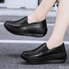Tamanho Grande Moda Primavera e Outono Novo Item Solado Grosso Aumentador de Altura Salto Inclinado Sapatos Femininos Enfermeira Sapatos Femininos de Salto