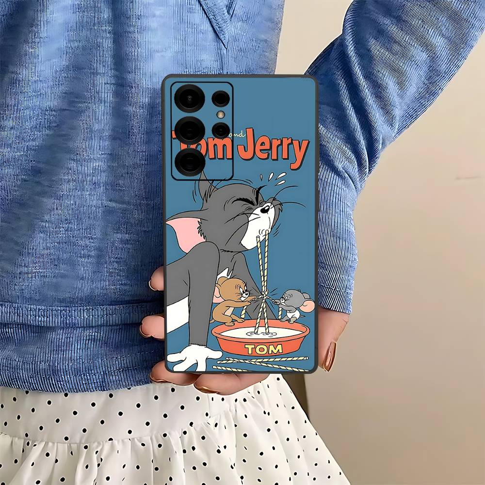 Cartoon T-Toms And J-Jerrys Phone Case For Samsung S 24 Fe 25 Ultra Plus 20 Lite 21 30 22 23 24 22 Ultra 5G Fundas