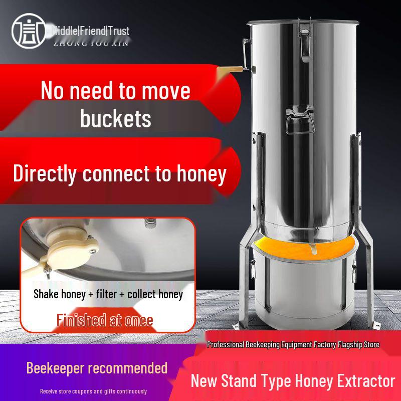 Thickened Stainless Steel Honey Extractor & Spinner Set for Beekeeping