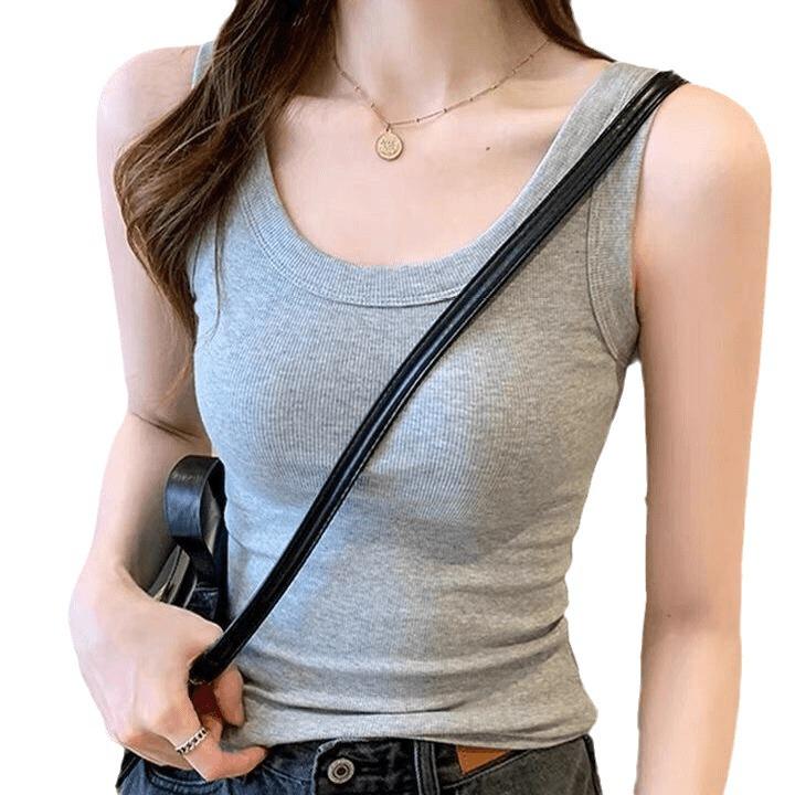 Trendy Korean Anti-Exposure Sleeveless Camisole for Women - Summer Slim Fit Douyin Favorite