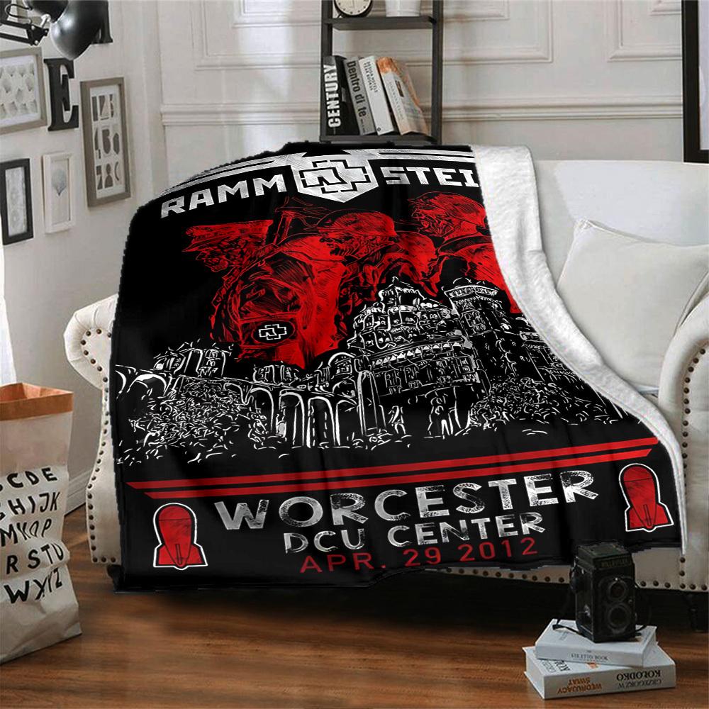 

1pc RAMMSTEIN WORCESTER Themed Printed Soft and Comfortable Home Blanket, Small Throw Blanket, Nap Blanket, Suitable as a Gift l003 80cmx120cm(31inx47in)