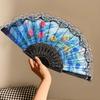 1Pc Plastic Folding Flower Crafts Floral Hand Dancing Spanish Style Wedding Party Decoration Lace Fan