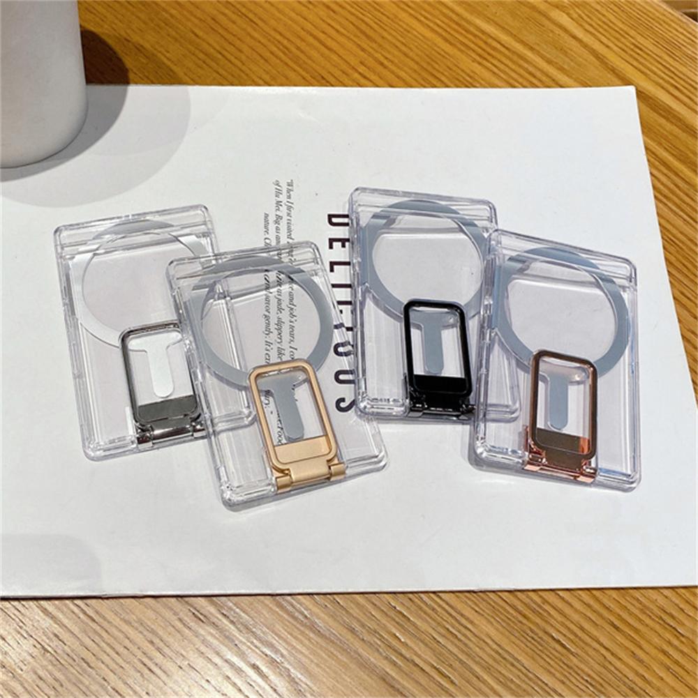 Magnetic Clear Wallet Card Holder For Magsafe Case For iPhone 16 15 Pro Max 14   Samsung S25 S24 S23 Ultra Magnet Slot Cover Card Holder золотой