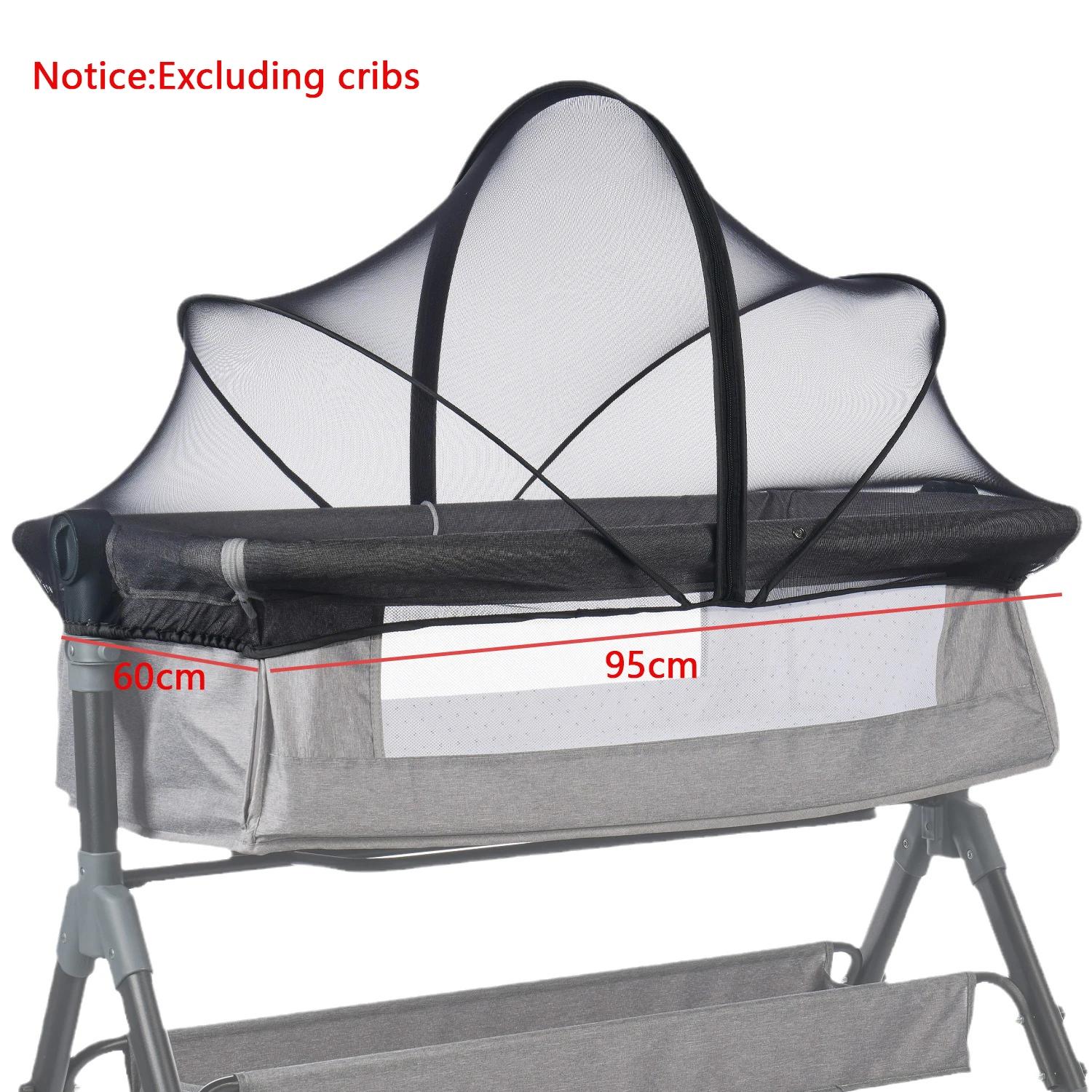 

Mosquito Net for Baby Bed Four Seasons Universal Newborn Baby Removable Portable Ventilate Foldable Encrypted Crib Protectors чорний