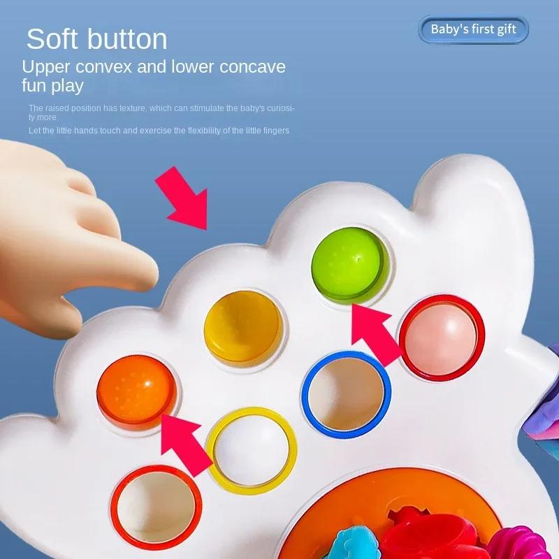 Zabawki Montessori sensoryczne dla niemowląt z sznurkiem do ciągnięcia, gryzaki 6-18 miesięcy, wspomagające rozwój małej motoryki u maluchów 1-3 lata, idealne na prezent