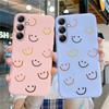 Weiche Silikonhülle mit Smile Lines-Muster für Samsung M35 A35 Xiaomi Redmi Note 13 Pro iPhone 15 Huawei Honor Realme Kamera-Schutzhülle mit stoßfester Abdeckung
