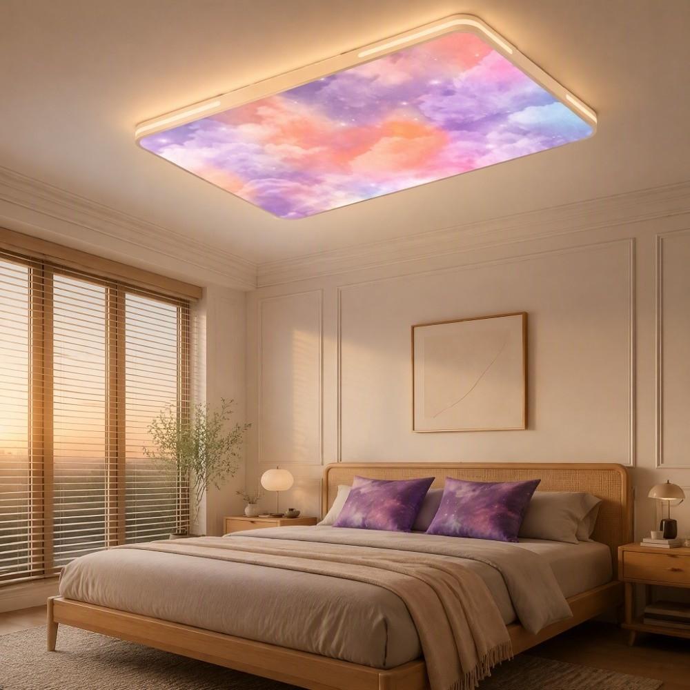 Eye-Protective Ceiling Light Cover Polyester Fabric Light-Blocking Lampshade Office
