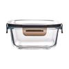 Rectangular Heat-resistant Glass Lunch Box, Heat-resistant, Bento Box and Refrigerator Glass Food Storage Box