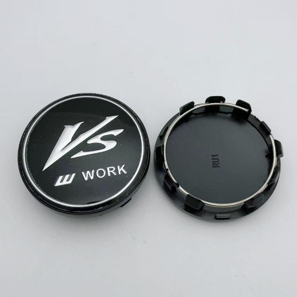 4pcs 59mm Car Wheel Center Caps With VS W Work Logo Emblem Wheel Hubcaps Auto Rim Center Cover Replace Car Styling Accessories