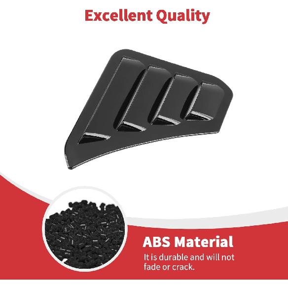 Linskip Kotflügelentlüftungs-Zierleisten-Set für 2021-2024 2026 Ford Bronco Standard, Kotflügelentlüftungsabdeckungen für Bronco 2/4-türige Zubehörteile Glänzend Schwarz