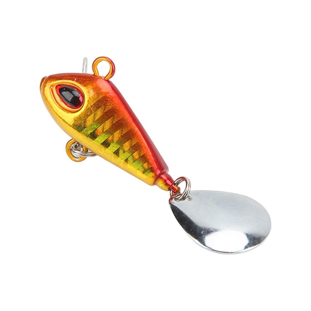20g Fishing VIB Metal Mini Lures Artificial Hard Fake Bait Night Light VIB Spoon Fishing TackleGolden