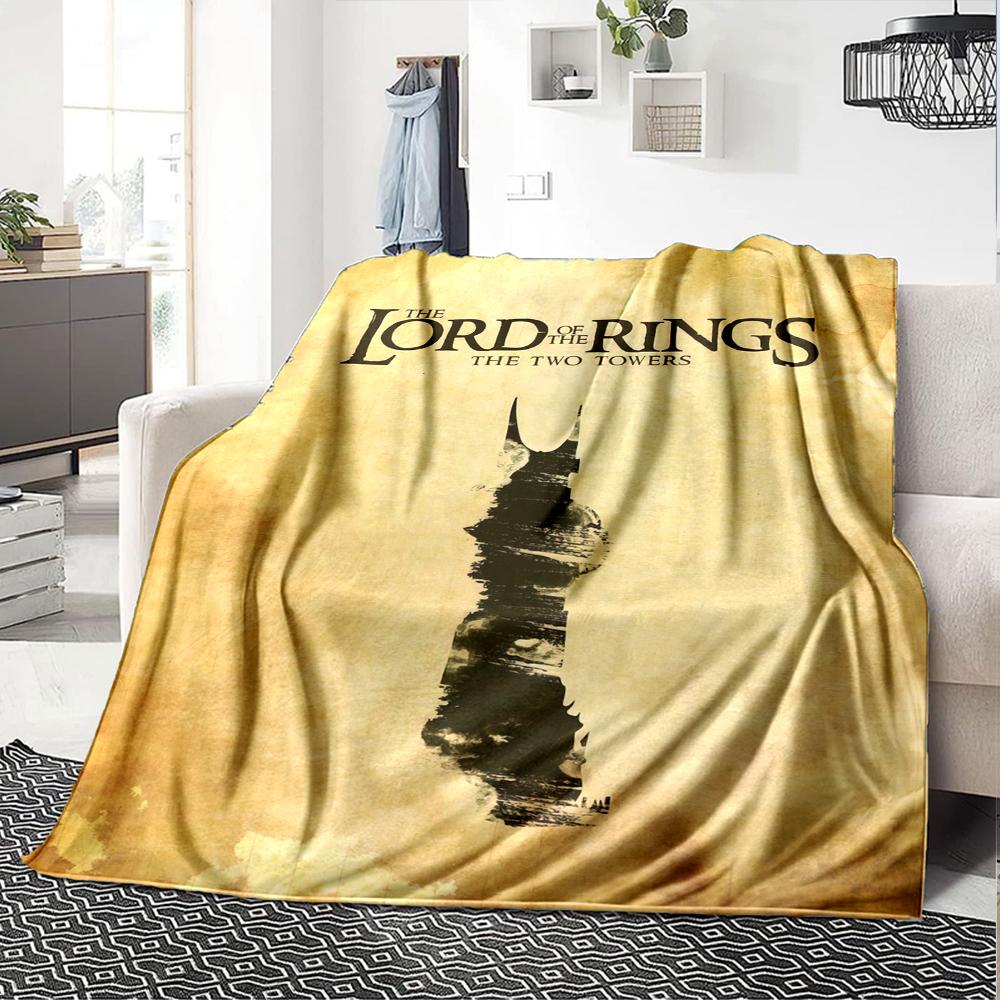 1PC The Lord of the Rings printed blanket, all season lightweight home office outdoor nap multifunctional blanket A10