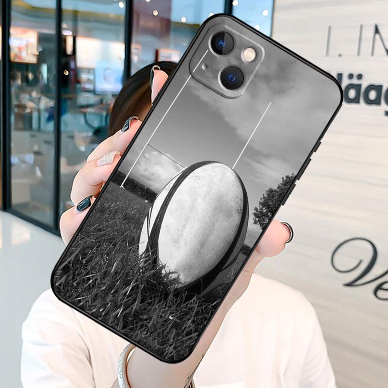 Rugby Ball Funda For iPhone 13 14 15 16 Pro Max 11 14 15 16 Pro Max XR Plus X XS Max 12 Mini Covers Coque