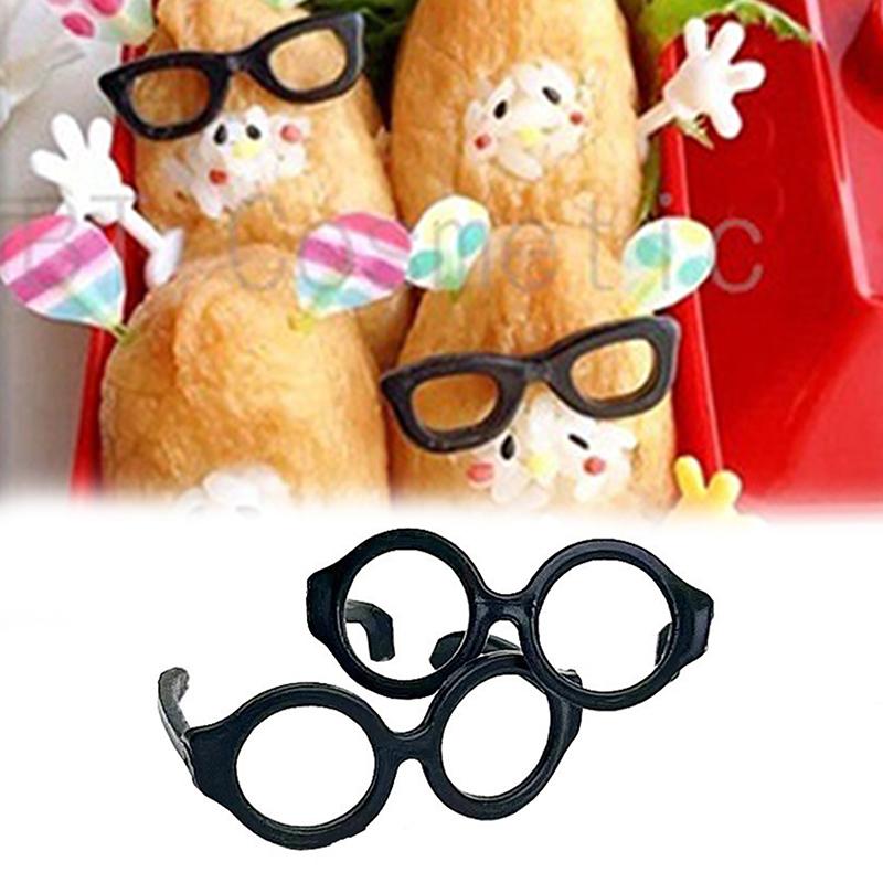 20Pcs Bento Decoration Tools Lunch Bento Box Food Glasses Headwear Buffet Sandwich Toppers Decor For Bento Decoration