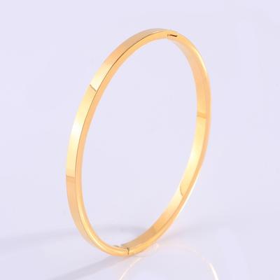 Titanium Steel Bracelet - Fashionable and Simple Clasp Bracelet, Exquisite Gold-plated Wristband