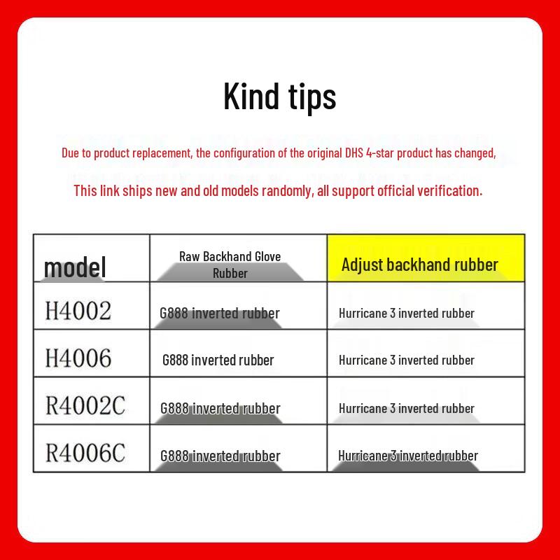 DHS H4 4-Star Table Tennis Racket Pair