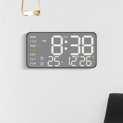 New ABS Electronic Wall Clock Multi-functional Wall-mounted Display Table Clock DST 12/24H Alarm Clocks Bedroom