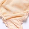 Satin-Tanga für Damen Sexy Niedrige Taille Niedliche Rüschenbesatz Höschen Glatter Seidiger G-String T-Rücken Unterwäsche
