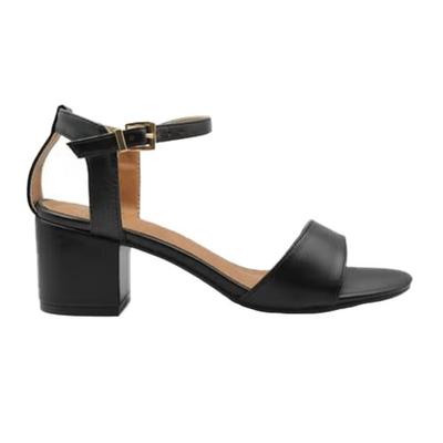 Womens/Ladies Adrianna PU Wide High Heels