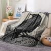 Crow Print Flannel Blanket, High quality Comfortable for All Seasons, Home Decor, Warmth and Comfort, Perfect for Christmas Gifts