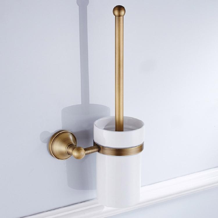 Elegant Wall Mounted Toilet Brush Holders Vintage Bathroom Decors Strong Proof Toilets Brushes Organizers for Home