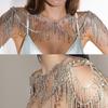 Stylish Layered Rhinestones Body Chain Premium Alloy Construction Versatile Styling for Concerts and Event