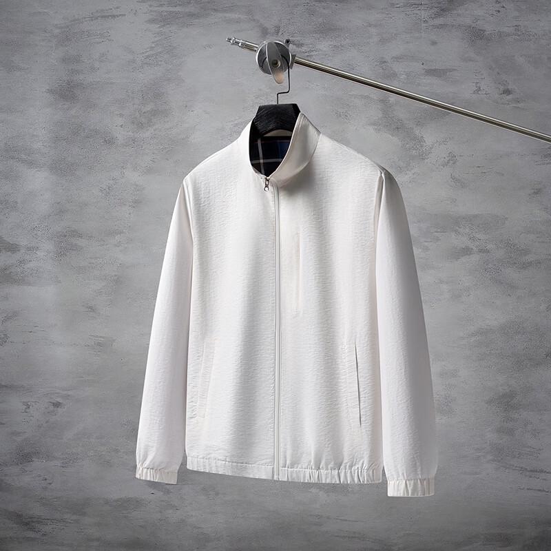 JOW Men s Linen Blend Stand Collar Casual Jacket 54