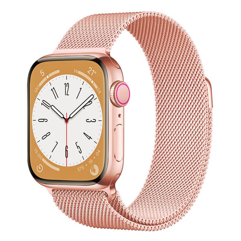 Milanesiskt armband för Apple Watch Band Strap 42mm 38mm 44mm 40mm Länkarmband i rostfritt stål Armbandsur för Iwatch 5/4/3/2/1 49mm 41mm