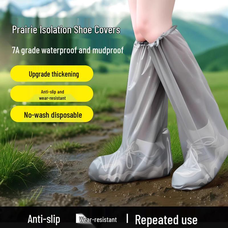 Prairie Anti-Schmutz Einweg-Schuhüberzieher mit Anti-Rutsch-Sohle für Wandern, Bergsteigen und Reisen
