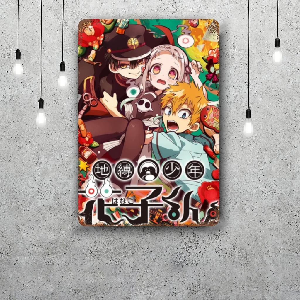 Hanako Kun Retro Vintage Tin Sign Poster Decorative Plaque Metal Plate Wall Decor