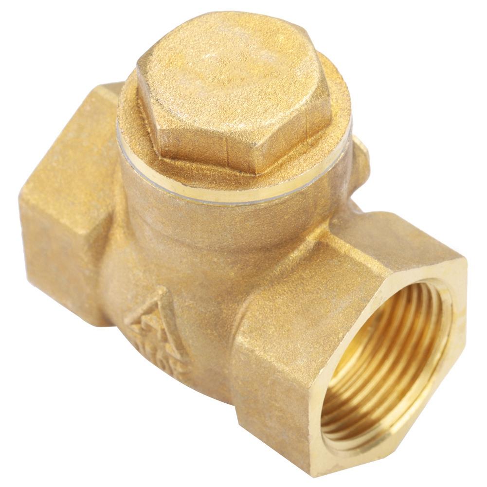 Golden Brass One Way Female Thread Swing Check Valve  Brass Check Valve Parts (DN20)