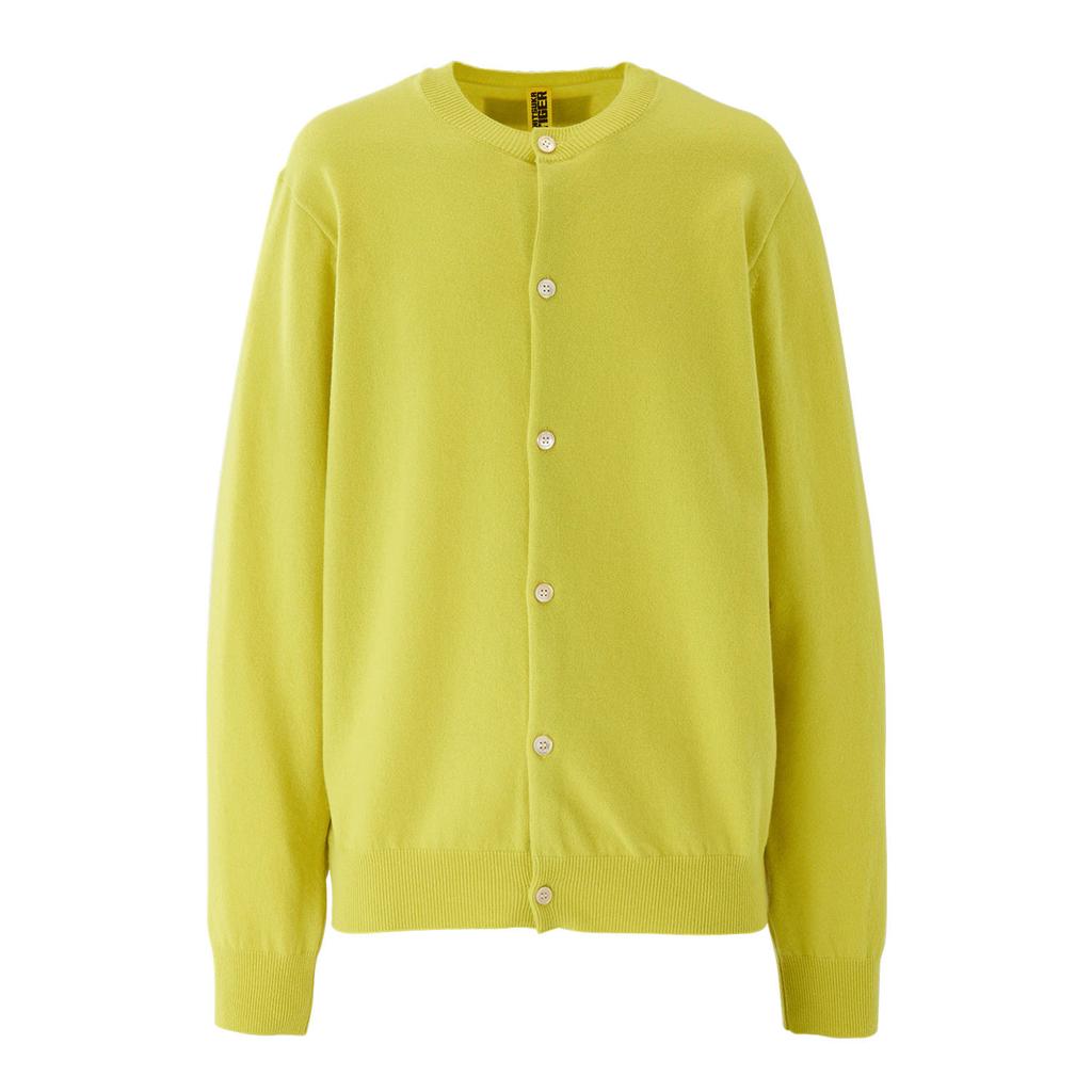 ONITSUKA TIGER Knit Cardigan Solid Color Single-Breasted Casual Long Sleeve Knitwear Unisex Cardigans Yellow 2183B364-750