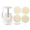 24TE Mooncake Mold with 4pcs Flowers Stamps Hand Press Moon Cake Pastry Mould