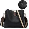 FOXLOVER Lichee Print Crossbody Bag for Vegan Leather Trendy Shoulder Handbag with Wide Black Women, Purse, Strap,