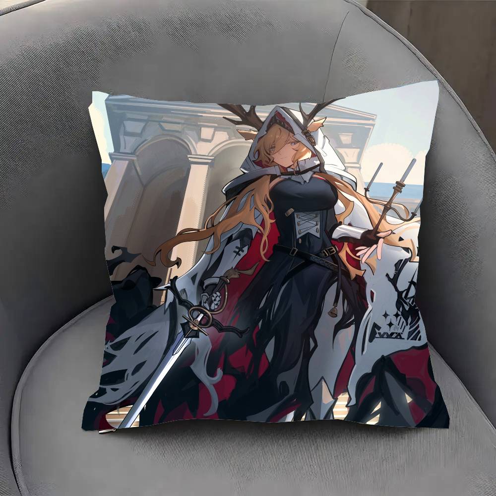 Viviana Anime Aarknights Pillow Case Fashion Square Pillowcase Bedroom Sofa Room Ins Decoration Leisure
