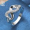 925 Sterling Silber AAA Zirkon Herz Ring Schmuck