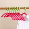 10Pcs Dopamine Clothes Drying Rack Anti-Slip Clothes Holders Folding Clothes Hangers  For Home